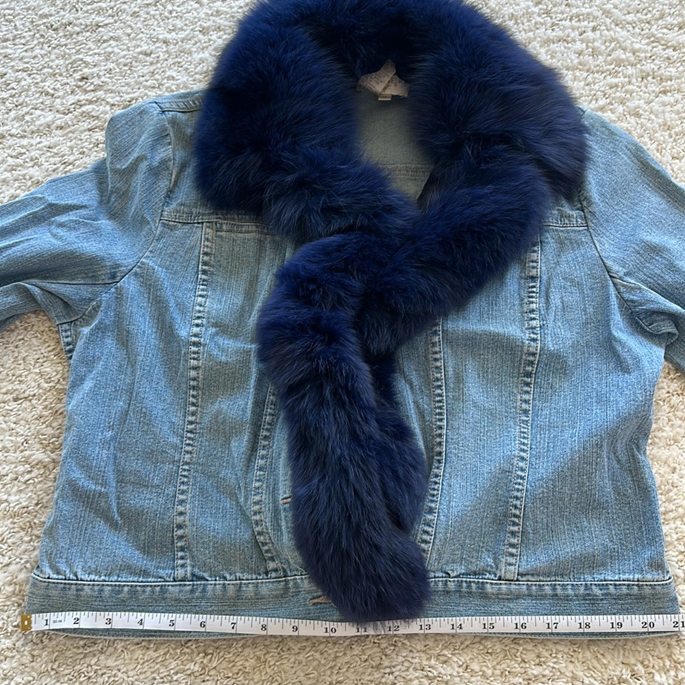 Doncaster denim jacket with removable fur collar - Picture 11 of 16